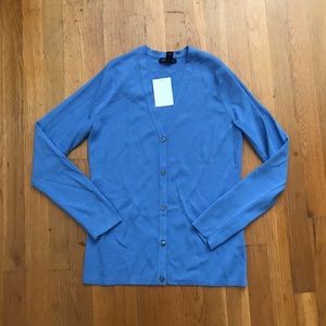 LANDS’ END NWT Blue Cardigan Sweater S
